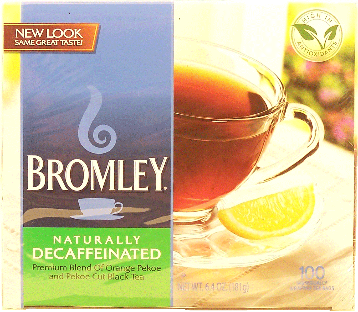 Bromley  orange pekoe and pekoe cut black tea, naturally decaffeinated, 100 indiv. tea bags Full-Size Picture